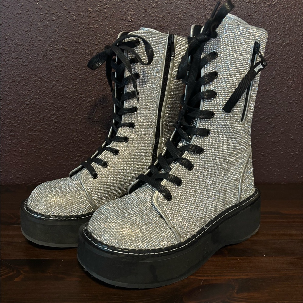 Demonia Emily 362 sparkle boots